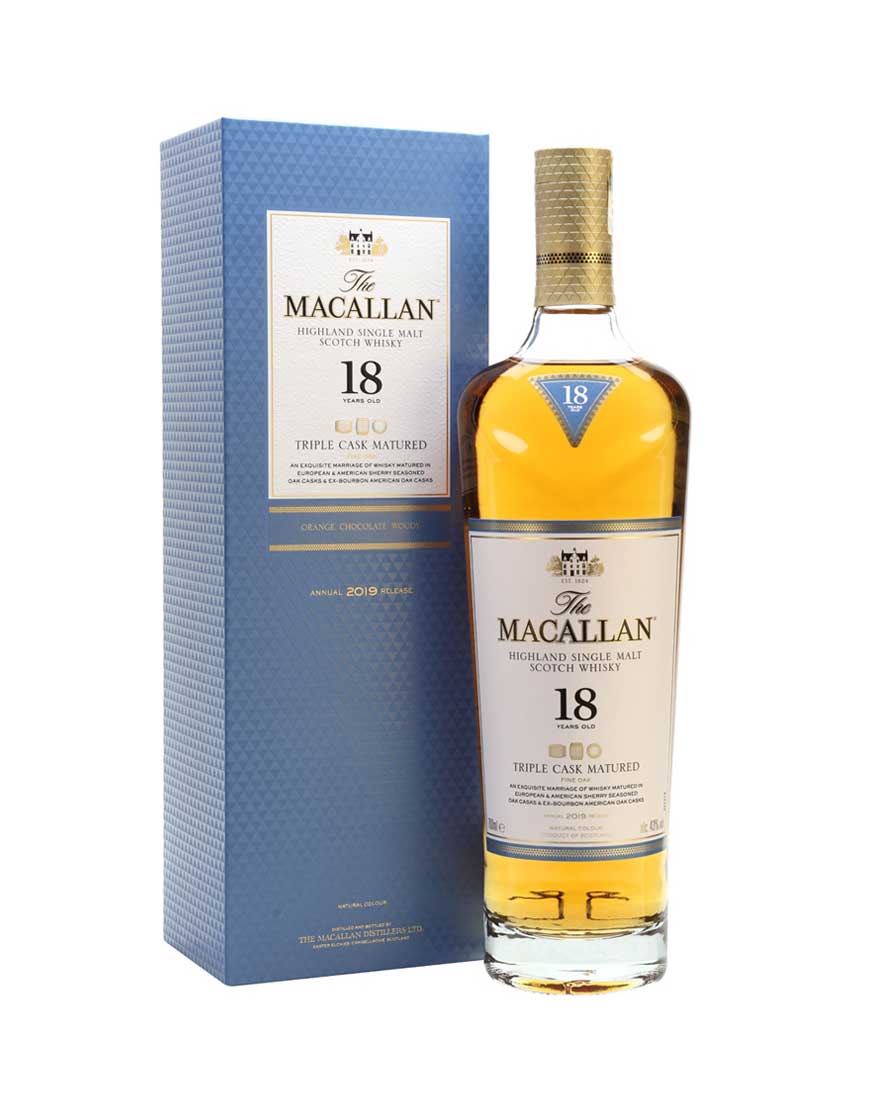 The Macallan Triple Cask 18 YO Single Malt Scotch Whisky 700mL 
